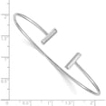 thumbnail image 3 of 14K White Gold Flexible Bar Bangle (7 X 12) Made In United States xb314w, 3 of 5