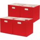 thumbnail image 1 of Cesta de tela plegable para organización, caja plegable con asas, juego de 4 contenedores de almacenamiento cúbicos de 11 x 11, cestas de almacenamiento gruesas y resistentes para estantes,, 1 of 8