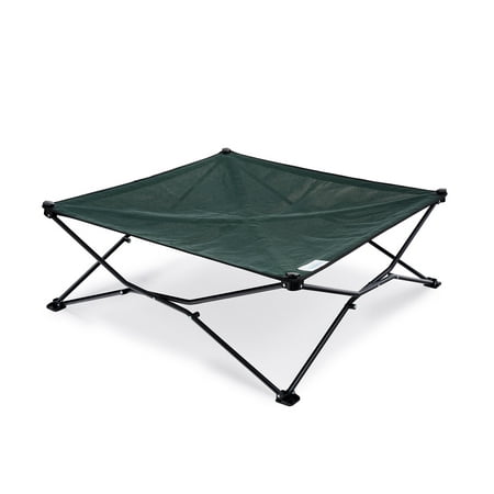 UPC: 0799870461973 | Coolaroo On the GoElevated Travel Dog Bed  King  Brunswick Green