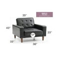 thumbnail image 3 of Glory Furniture Andrews Faux Leather Convertible Chair in Black, 3 of 6