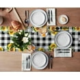 thumbnail image 3 of Table Runner Dresser Scarves 72 Inch Long, Animal Cow Yellow Flowers Buffalo Check Plaid Linen Dining Table Runners Farm Black Tabletop Scarf for Wedding Holiday Party Kitchen, 3 of 7