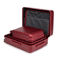 thumbnail image 3 of Tcbosik 3-Piece Set Hardshell Luggage Set, Lightweight Travel Suitcase with Spinner Wheels, 20/24/28 inch, Wine Red, 3 of 11