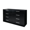thumbnail image 6 of Tcbosik Double Dresser with 8 Drawers, Chest of Drawers, Closet Storage Organizer for Bedroom, Living Room, Black, 6 of 9
