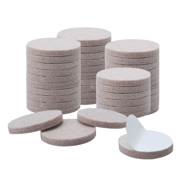 Uxcell 40 Pack Almohadillas de Muebles de Fieltro Redondas de 1.38" Protector de Piso para Patas de Sillas