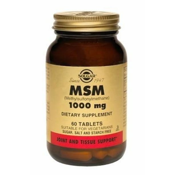 Msm 1000mg Solgar 60 Tabs Walmart Com Walmart Com