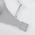 thumbnail image 6 of Thousandth Women's V-Neck Wireless Bra Breathable Plain Push Up Bra Ribbed Comfort Support Bralette Everyday Underwear with Adjustable Straps, 6 of 8