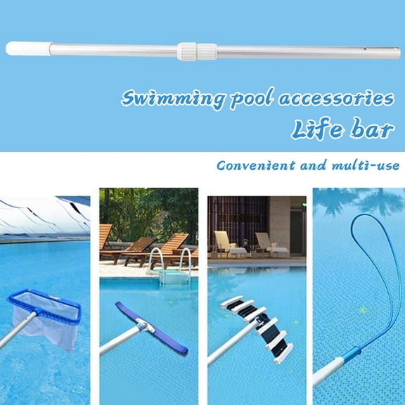 Professional 15 Foot Swimming Pool Pole Telescopic Aluminum Fits Pool Net Skimmer Rake Vacuum Head Brush Cleaning Equipment Heavy Duty,for Skimmer Nets, Vacuum Heads and Brushes