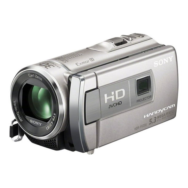 Sony Handycam HDR-PJ200 - Camcorder with - 1080i - 1.5 MP - 25x optical zoom - Carl Zeiss flash card - silver - Walmart.com