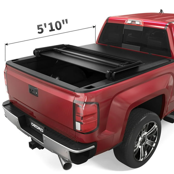 RVNI Soft Tri-Fold 5.8 FT Bed Tonneau Cover For 2014-2018 Chevy Silverado GMC Sierra 1500