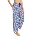 thumbnail image 2 of Naloa Orchids Flowers Print Women’s Ultra-Soft Comfy Pajama Lounge Pants with Pockets & Drawstring, 2 of 8