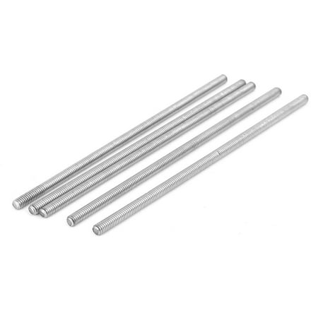 M4 x 100mm 304 Stainless Steel Fully Threaded Rod Bar Studs Silver Tone ...