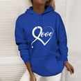 thumbnail image 2 of WXLWZYWL Trendy Sweatshirts For Women 2023 Women'S Valentine'S Day Printed Round Neck Loose Pullover Hooded Printed Sweatshirt Tops, 2 of 5