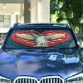 thumbnail image 4 of Yayeee Car Windshield Sun Shade Universal Fit Front Visor Protector, Statue of Liberty Pattern, 4 of 8