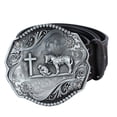 thumbnail image 3 of Cinturón de vaquero americano para hombre, correa de hebilla de caballero, cinturone americana café Colcomx Western Cowboy Belt, 3 of 8