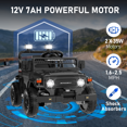 thumbnail image 5 of YunTopKids Powered Ride on Toys for Toddlers,12V Ride on Cars with Remote Control, Bluetooth, LED Light, Electric Car for for Kids Ages 3-5 Boy Girls Gift,Black, 5 of 8