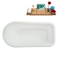thumbnail image 5 of 59" Streamline B-444-186-WH Soaking Freestanding Tub and Tray With Internal Drain in Glossy White, 5 of 9