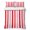 Pink Red, variant on Queen Quilt Set 90''x96'', Red Pink Stripe Lightweight Summer Bedspread Coverlet Set with 2 Pillow Shams, Geometric White Vertical Striped Breathable All Season Quilt Bedding for Bedroom/Guest Room