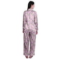 thumbnail image 3 of Moomaya Ensembles de Détente pour Femmes à Manches Longues, Pyjama à Col Cranté Boutonné, 3 of 6