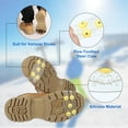 thumbnail image 3 of Uxcell Non-Slip Spikes Ice Grippers Traction Cleats with 5 Steel Studs Cleats Snow Shoe Spikes Grip Transparent, 3 of 7
