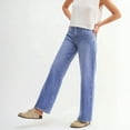 thumbnail image 6 of EMMIOL Women's Mid-Rise Stretchy Baggy Jeans Trendy Y2K Straight Leg Boyfriend Jeans Loose Fit Wide Leg Casual Denim Trousers, 6 of 6