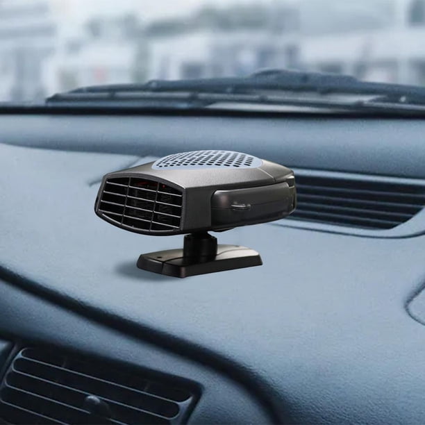 Ventilador de calefacción de coche 2 en 1 Viento fuerte, Refrigeración por calefacción, Desempañador de parabrisas, Demister Encendedor de cigarrillos Cubierta protectora gris 12V Macarena Calentador de coche portátil