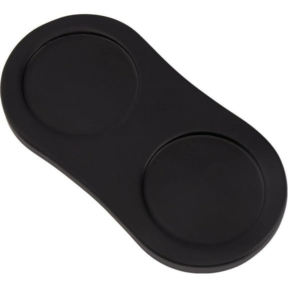 Salt and Pepper Mill Tray Wooden Pepper Grinder Rest Holder Dining Table Protector Shakers Salt Accessories for 2 Mills Kitchen Storage Home Decoration Crafts Black 6.3x3.19inch