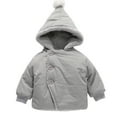 thumbnail image 1 of Gyratedream Toddler Baby Boys Hooded Winter Warm Cotton Coat Fleece Lined Jacket Clothes, 1 of 9