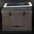 thumbnail image 4 of Caja de almacenamiento de papel higiénico transparente impermeable, dispensador de pañuelos montado en la pared, 4 of 8