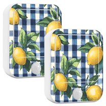 Yayeee 2-Pack Plug in LED Night Lights with Light Sensors Motion Detectors, Cartoon Beige Lemon