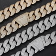 thumbnail image 3 of 22mm 5 Rows Bubble Iced Out Cuban Chain Necklaces for Men Women Bling Zircon Chain Hip Hop Goth Jewelry Free Shipping, 3 of 7