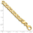 thumbnail image 2 of 14k Yellow Gold Bracelet Chain Styles Fancy Women's 6.2 mm 8 in Hand Polished Link with Lobster Clasp, 2 of 2