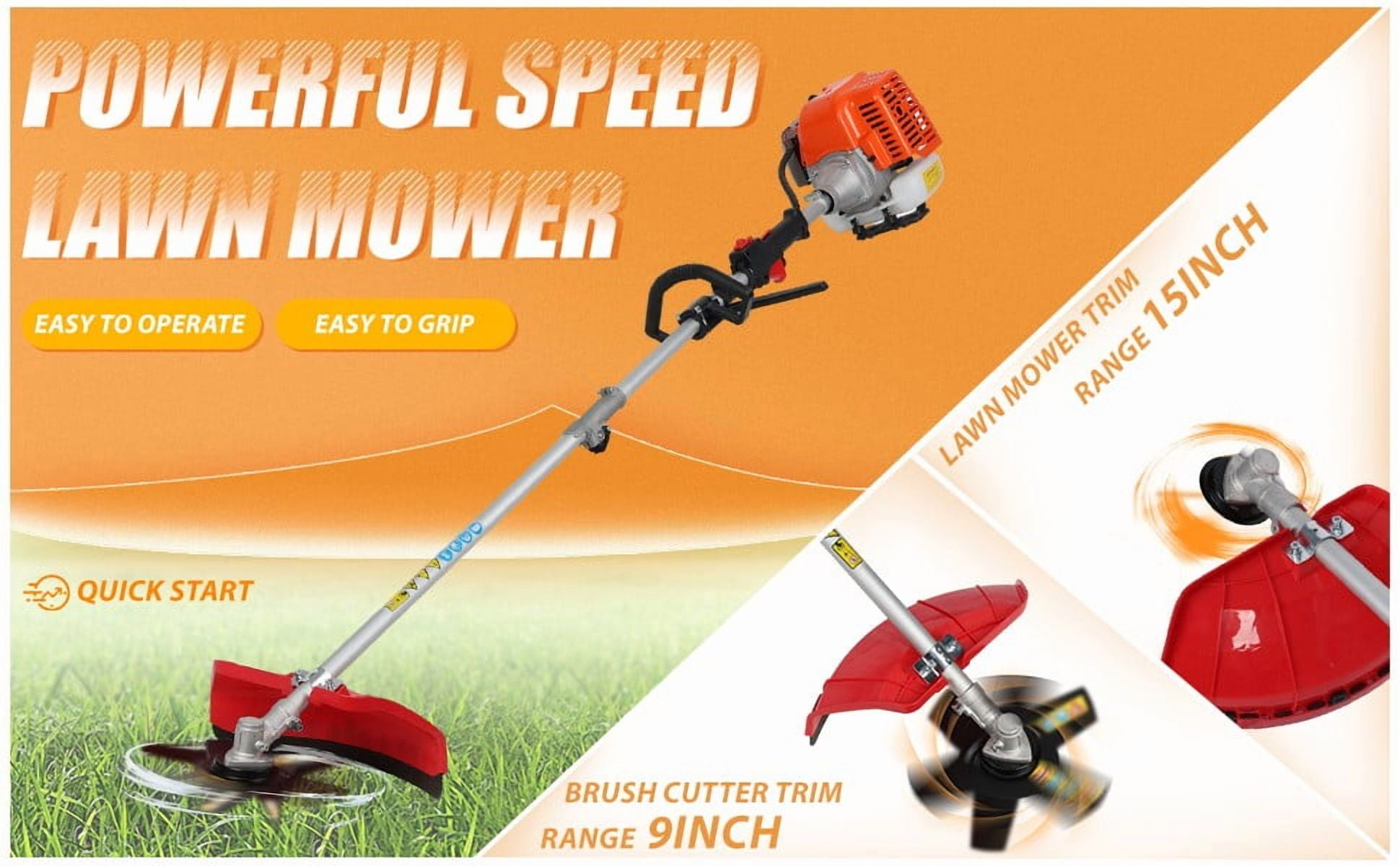 2025 New Gas Weed Wacker - 52cc 2-Stroke 5 in 1 Multi-Functional Lawn Mower Hedge Trimmer Pruners Gas Powered Brush Cutter, Handheld Weed Eater for Garden and Yard Lawn
