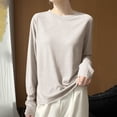 thumbnail image 2 of BUIGTTKLOP Sweaters for Women Fall Winter Long Sleeve Shirt Crewneck Knit Pullover Tops Lighweight Loungewear, 2 of 8
