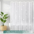 thumbnail image 3 of Shower Curtain Liner, 100% Waterproof Peva Shower Curtains with 3 Duty Heavy Bottom Magnets and 12 Rust Proof Grommets, 72x72 Weighted Shower Liner for Shower Stall, Bathtubs, 3 of 13
