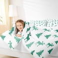 thumbnail image 4 of Manfei Wildlife Animal Deer Queen Comforter Set,Rustic Western Farmhouse Bedding Sets,Green White Bedding Comforter Set For Boys,Ultra Soft Home Decor Reversible,3pcs, 4 of 8