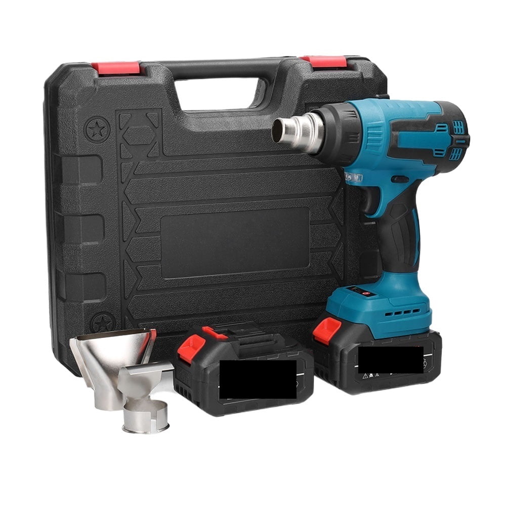 Cordless Handheld Hot Air Heating Machine Lithium Rechargeable Heating Equipment High Temperature Power Tool with 3 Nozzles ,Variable Temperature