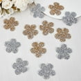 thumbnail image 6 of 12Pcs Flower Rhinestone Patches Gold Silver Hotfix Hot Melt Adhesive Iron on Rhinestone Applique Decoration Patche, 6 of 9