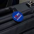 thumbnail image 5 of I Love My Russian Husband Round Luggage ID Tag Card Suitcase Carry-On, 5 of 7