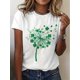 thumbnail image 1 of Camiseta para mamá para mujer ropa de calle clásica veranoSt. Patrick's Day Dandelion Graphic Tee - Women's Casual Crew Neck Short Sleeve Top, Stretchy PolyesCamisetas de verano para mujer, manga co, 1 of 7
