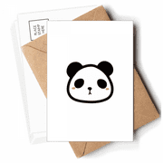 Animal Panda Round Plush Lovely Cat Postcards Envelopes Blank Note Cards Mailing