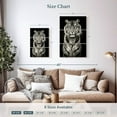 thumbnail image 3 of Elephant Stock Powerful Tiger Portrait Wall Art - Vertical Multi Panel Canvas - Living Room Wall Decor - Animal Multi Panel - Gray And Black Decor - 14" x 23", 3 of 4