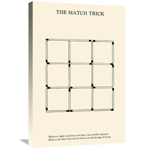Global Gallery Retromagic 'The Match Trick - Two Perfect Squares' Canvas Wall Art