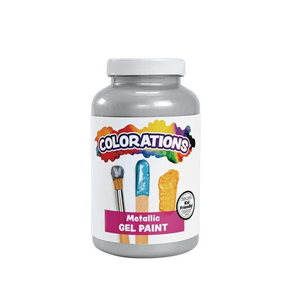 Colorations CMPCP Activity Paint, Metallic Silver - 16 oz. (CMPSI)