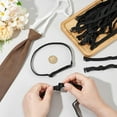 thumbnail image 3 of 16Pcs Adjustable Polyester Elastic Bow Tie Extender Bands Black Button Extender with Plastic Buckle DIY Accessories for Bow Ties Length: 9.5~17.1 Inch, 3 of 6