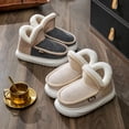 thumbnail image 3 of Botas de nieve cálidas y esponjosas para mujer, calzado cómodo con suela gruesa y suave, plataforma, botas gruesas de algodón para parejas, 3 of 5