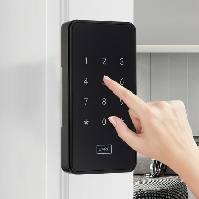 Yhmxh Electronics Serrure Intelligente pour la Maison, Serrure de Porte 3-en-1 Sans Clé avec Carte, Application et Clavier, Serrure de Porte Intelligente, Pêne Dormant Intelligent, Serrure Intelligente pour Porte d'Entrée Serrure Intelligente en Plastique