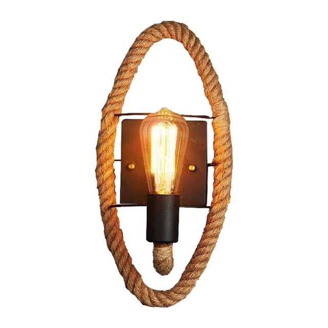 Aplique de pared industrial Retro, decoración de luz de montaje en pared, iluminación de pared antigua para Club, sala de estar, dormitorio, balcón , Oval