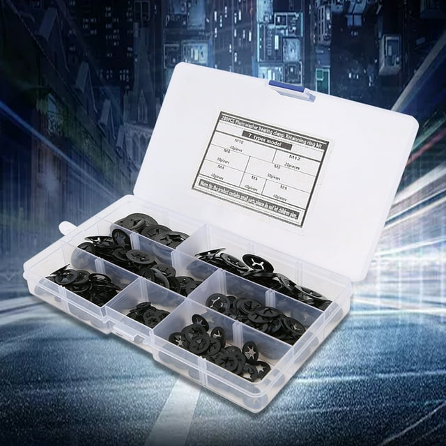 Tooth Starlock Washer, Internal Lock Washer Black Easy To Install Beautiful Appearance Exquisite Workmanship For Insulation Of Mechanical Equipment
