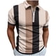 thumbnail image 2 of pstuiky camisetas de hombre, Camiseta holgada de manga corta con solapa y cremallera para hombre camisas casuales para hombre l, 2 of 4