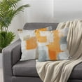 thumbnail image 2 of Orange and Grey Abstract Art Pillow Covers 20x20 Set of 4 Orange and Grey Art Modern Decorative Throw Pillow Cushion Cover for Bedroom Sofa Living Room, 2 of 6